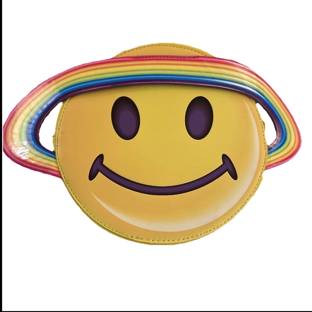 Loungefly Happyface Crossbody With Rainbow Saturn Ring
